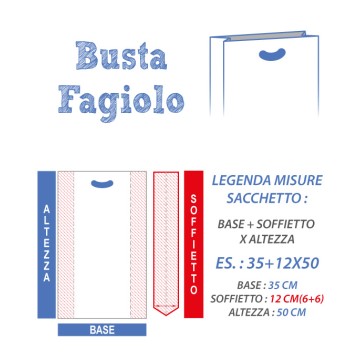 Busta Plastica Fagiolo Colorata Mini Pack